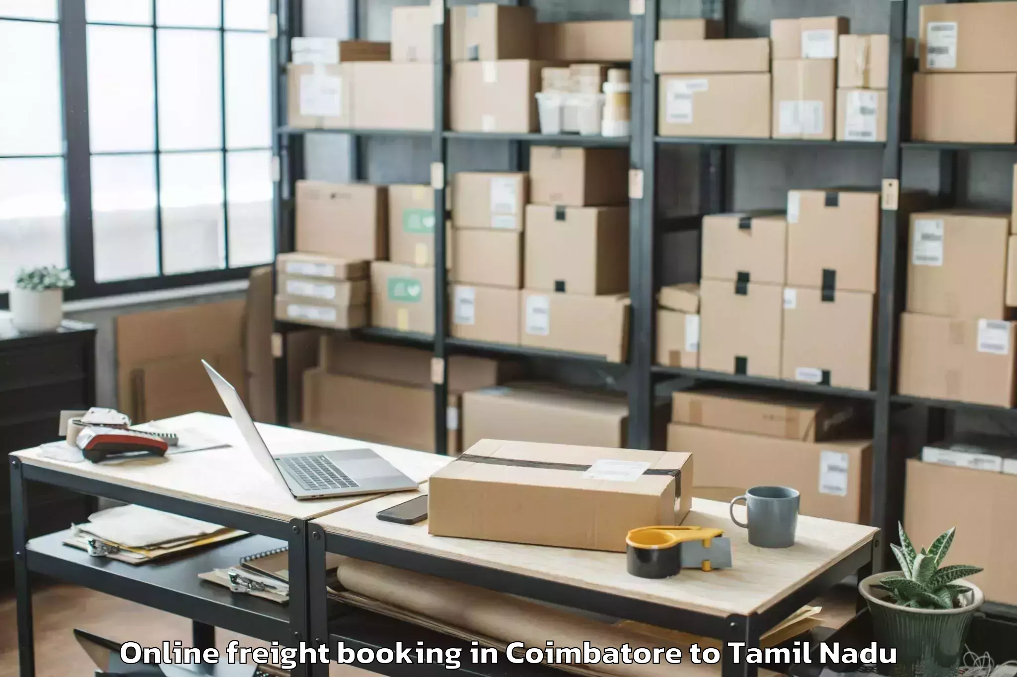 Book Coimbatore to Vadamadurai Online Freight Booking Online